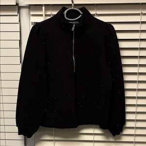 Generation Love Black Studded Zip-Up Sweater M